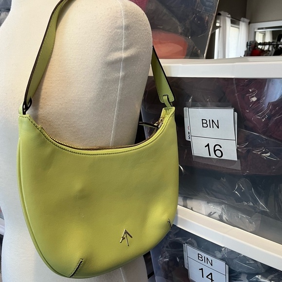 Manu Atelier Handbags - Manu Atelier Green Shoulder Bag